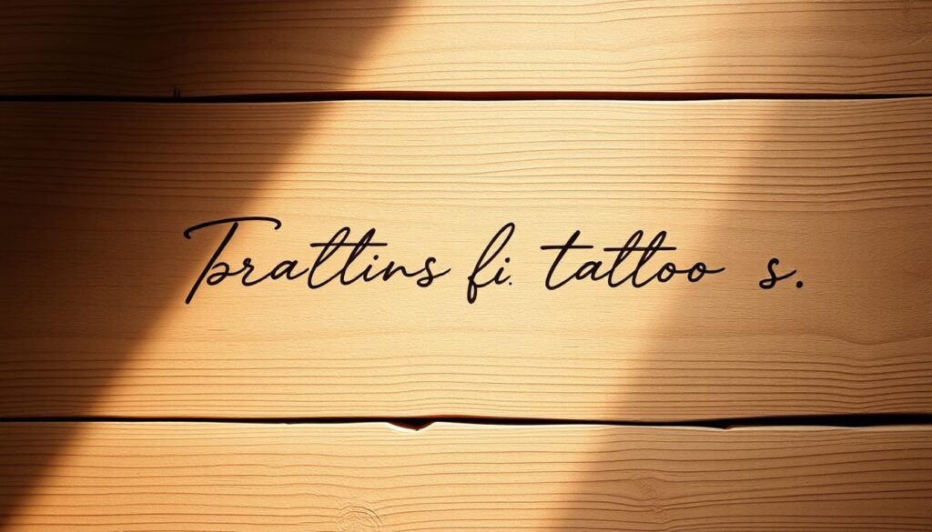A serene, minimalist tattoo design showcase. Soft, natural lighting illuminates a rustic wooden surface, providing a warm, earthy backdrop. Delicate, hand-drawn calligraphic script unfolds across the frame, exuding a sense of artistry and thoughtfulness. The text flows organically, capturing the essence of inspirational and meaningful tattoo designs. Subtle textures and highlights add depth and dimension, emphasizing the beauty of the written word. The overall composition evokes a sense of tranquility, inviting the viewer to explore the nuanced meanings and personal expressions embodied in the tattoo inspirations. A serene, minimalist tattoo design showcase. Soft, natural lighting illuminates a rustic wooden surface, providing a warm, earthy backdrop. Delicate, hand-drawn calligraphic script unfolds across the frame, exuding a sense of artistry and thoughtfulness. The text flows organically, capturing the essence of inspirational and meaningful tattoo designs. Subtle textures and highlights add depth and dimension, emphasizing the beauty of the written word. The overall composition evokes a sense of tranquility, inviting the viewer to explore the nuanced meanings and personal expressions embodied in the tattoo inspirations.