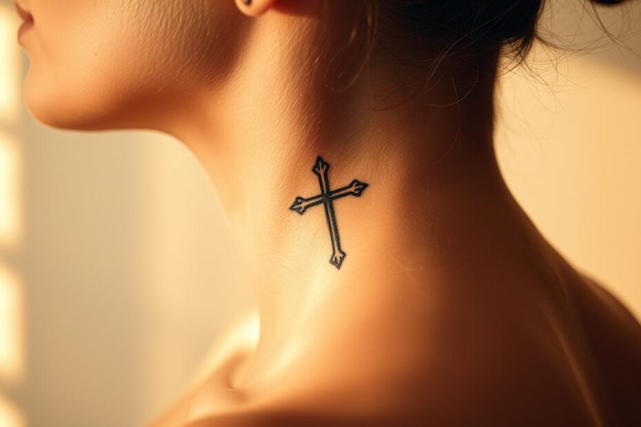 Tatuaż krzyż na szyi co oznacza