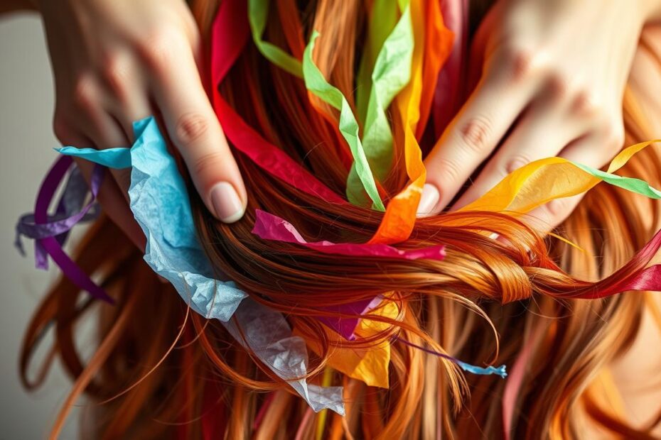 Jak zafarbować włosy bibułą