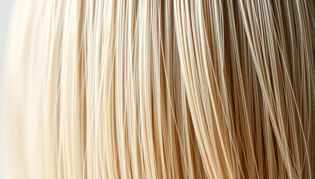 A close-up portrait of fine, straight hair strands with a smooth, silky texture. The hair appears dense, tightly packed, and has a uniform, low-porosity appearance. Soft, natural lighting gently illuminates the hair, revealing its subtle sheen and healthy luster. The hair flows seamlessly, with minimal frizz or flyaways, showcasing its sleek, disciplined structure. The image has a clean, minimalist aesthetic, allowing the distinctive characteristics of low-porosity hair to take center stage. A close-up portrait of fine, straight hair strands with a smooth, silky texture. The hair appears dense, tightly packed, and has a uniform, low-porosity appearance. Soft, natural lighting gently illuminates the hair, revealing its subtle sheen and healthy luster. The hair flows seamlessly, with minimal frizz or flyaways, showcasing its sleek, disciplined structure. The image has a clean, minimalist aesthetic, allowing the distinctive characteristics of low-porosity hair to take center stage.