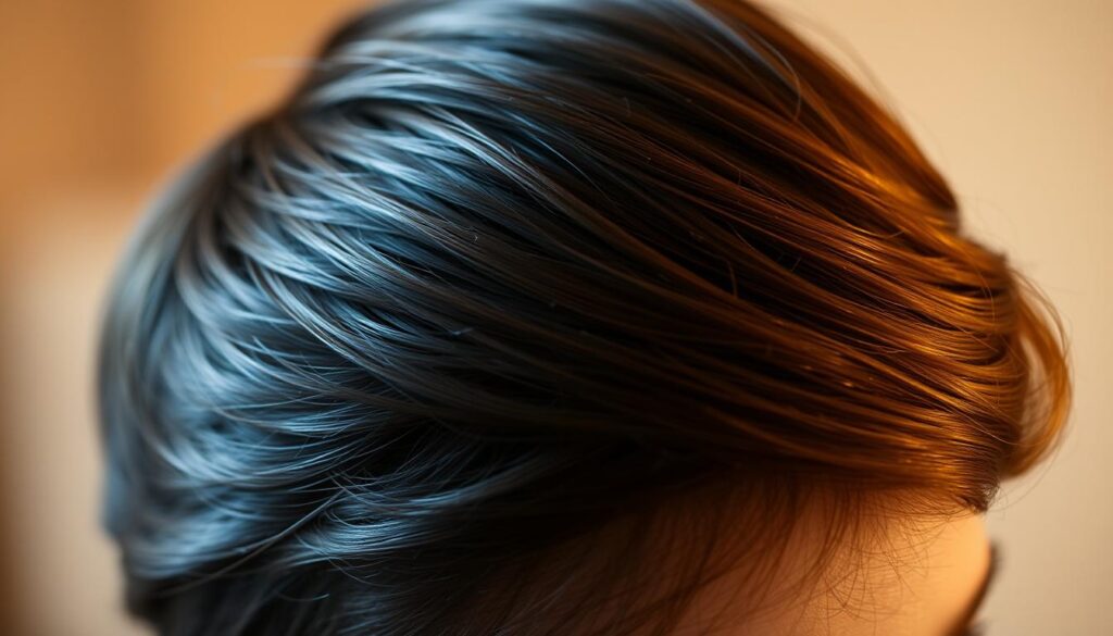 A serene, close-up portrait of a person's head with thick, healthy hair. The hair is shiny and vibrant, defying the typical hair loss associated with radiation therapy. The lighting is soft and diffuse, creating a warm, comforting atmosphere. The background is blurred, placing the focus entirely on the hair's resilience and the person's sense of well-being. The image conveys a message of hope and effective preventative measures, inspiring those undergoing radiation treatment. The angle is slightly elevated, creating a sense of empowerment and resilience. A serene, close-up portrait of a person's head with thick, healthy hair. The hair is shiny and vibrant, defying the typical hair loss associated with radiation therapy. The lighting is soft and diffuse, creating a warm, comforting atmosphere. The background is blurred, placing the focus entirely on the hair's resilience and the person's sense of well-being. The image conveys a message of hope and effective preventative measures, inspiring those undergoing radiation treatment. The angle is slightly elevated, creating a sense of empowerment and resilience.