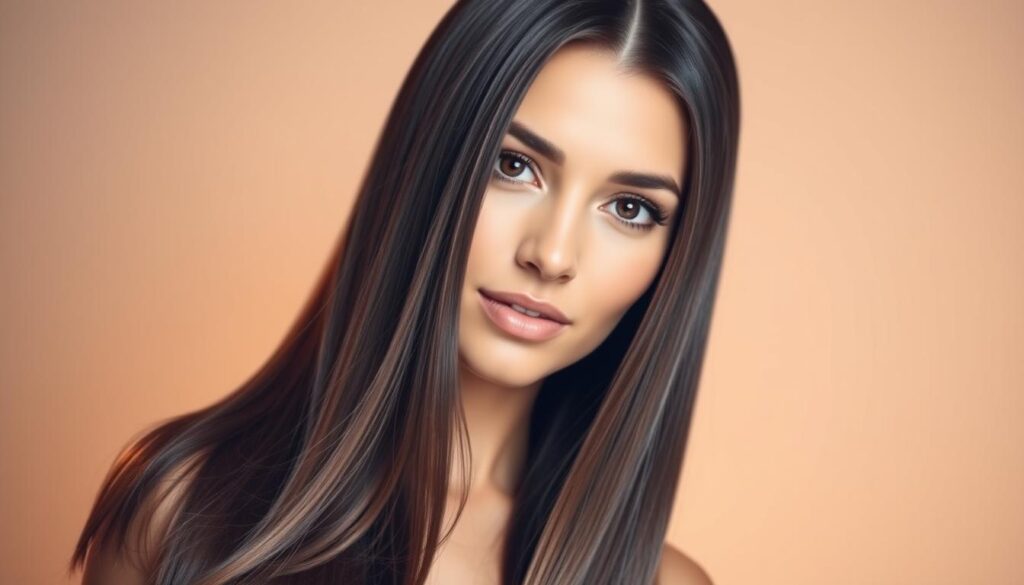 A woman with sleek, salon-styled hair stands against a soft, blurred background. The lighting is warm and diffused, casting a gentle glow on her face. Her hair appears glossy and vibrant, the result of a recent botox treatment. The focus is on the healthy, rejuvenated strands, showcasing the longevity and effectiveness of the hair botox procedure. The overall mood is one of refinement and professional care, reflecting the enduring benefits of this hair care treatment. A woman with sleek, salon-styled hair stands against a soft, blurred background. The lighting is warm and diffused, casting a gentle glow on her face. Her hair appears glossy and vibrant, the result of a recent botox treatment. The focus is on the healthy, rejuvenated strands, showcasing the longevity and effectiveness of the hair botox procedure. The overall mood is one of refinement and professional care, reflecting the enduring benefits of this hair care treatment.
